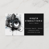 Black Audio Stereo Installations-Business-Karte Visitenkarte (Vorderseite)
