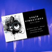 Black Audio Stereo Installations-Business-Karte Visitenkarte