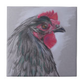 Black Australorp Hen Fliese (Vorderseite)