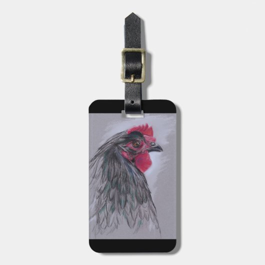 Black Australorp Hen Gepäckanhänger (Vorderseite vertikal)