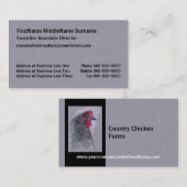 Black Australorp Hen Visitenkarte (Vorne/Hinten)