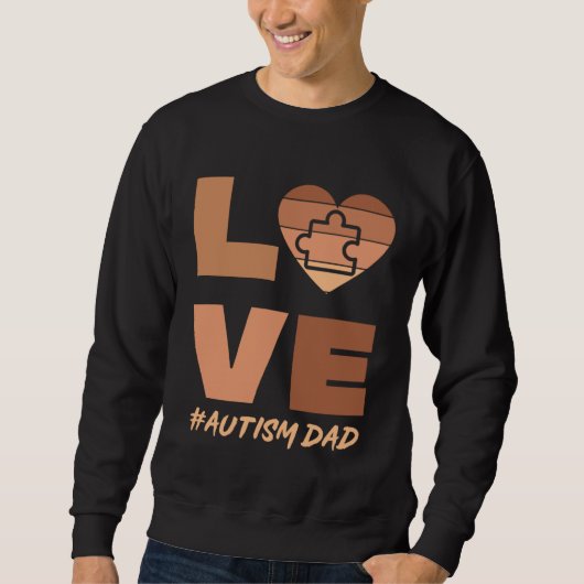 Black Autism Dad Of Autistic Son Kid Neurodiverse  Sweatshirt (Vorderseite)