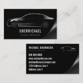 Black Auto Visitenkarte (Vorne/Hinten)