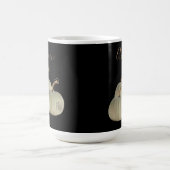 Black Autumn White Pumpkins Erntedank Kaffeetasse (Mittel)