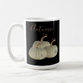 Black Autumn White Pumpkins Erntedank Kaffeetasse (Links)
