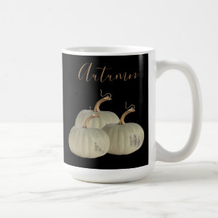 Black Autumn White Pumpkins Erntedank Kaffeetasse
