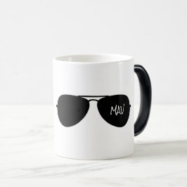 Black Aviator Sonnenbrille - Vorname des benutzerd Verwandlungstasse