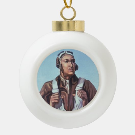 Black Aviators: Militärischer Kampfdienst der USA Keramik Kugel-Ornament (Vorderseite)