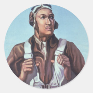 Black Aviators: Militärischer Kampfdienst der USA Runder Aufkleber