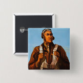 Black Aviators US-Kampfpiloten WW2 Button (Vorne & Hinten)