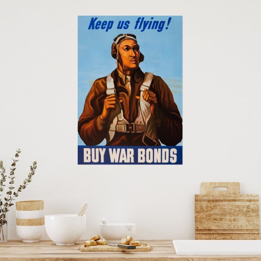 Black Aviators US-Kampfpiloten WW2 Poster (Küche)