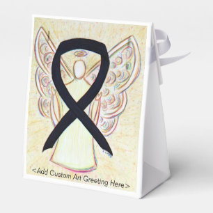 Black Awareness Ribbon Angel Gastgeschenk Boxen Geschenkschachtel