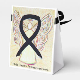 Black Awareness Ribbon Angel Gastgeschenk Boxen Geschenkschachtel