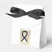 Black Awareness Ribbon Angel Gastgeschenk Boxen Geschenkschachtel (Vorderseite)
