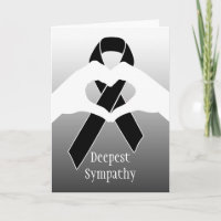 Black Awareness Ribbon + Ihre Nachricht