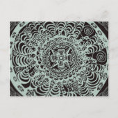 Black Aztec Mandala Postkarte (Vorderseite)