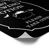 Black Baby Brewing Potion Halloween Baby Shower Poster (Ecke)