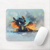 Black Baby Dragon Mouse Pad Mousepad (Mit Mouse)