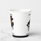 Black Baby Grand Piano Erwägung Empfang Pappbecher (Links)