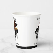 Black Baby Grand Piano Erwägung Empfang Pappbecher (Rechts)