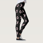 Black & Baby Pink X O XO XO Niedlich Trendy Leggings (Rechts)