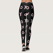 Black & Baby Pink X O XO XO Niedlich Trendy Leggings (Rückseite)