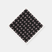 Black & Baby Pink X O XO XO Niedlich Trendy Serviette (Ecke)
