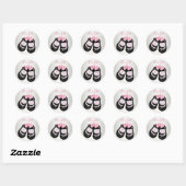 Black Baby Shoes Pink Baby Shower Stickers (Blatt)
