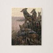 Black Backed Jackals von Winifred Austen Puzzle (Vertikal)