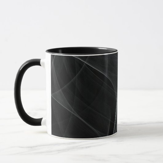 BLACK BACKGROUND AND DELICATE LIGHT BRUSHSTROKES TASSE (Links)