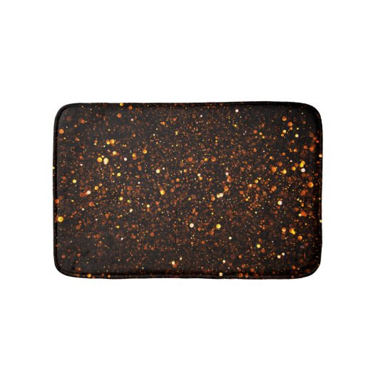 Black Background Beautiful Bokeh Badematte (Vorderseite)