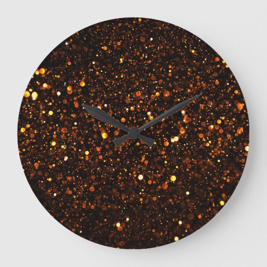 Black Background Beautiful Bokeh Große Wanduhr (Vorderseite)