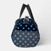 Black Background Blue Polka Dots Duffle Bag (Rechts)