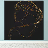 Black Background Modern Wall Art”Stretched Canvas Leinwanddruck (Insitu (Holzboden))