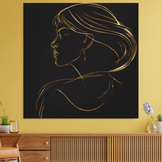 Black Background Modern Wall Art”Stretched Canvas  Leinwanddruck