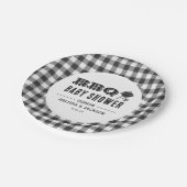 Black Backyard GRILLEN Baby Dusche Pappteller (Schrägansicht)