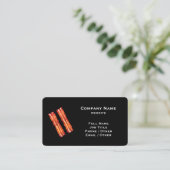 Black Bacon Business Card Visitenkarte (Stehend Vorderseite)