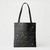 Black bag with Christmas illustration pattern  Tasche (Vorderseite)