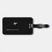 Black BagTag für Fluggepäck Gepäckanhänger (Rückseite horizontal)