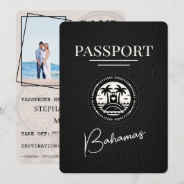 Black Bahamas Passport Save the Date