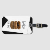 Black Bake My Day Gepäckanhänger (Vorderseite (Horizontal))