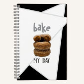Black Bake My Day Spiral Notebook Notizblock (Vorderseite)