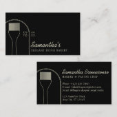 Black Baker Konditorei Dekor Hochzeitsgeschmack Ca Visitenkarte (Vorne/Hinten)