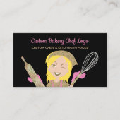 Black Bakery Koch Vegetarian Cook Visitenkarte (Vorderseite)