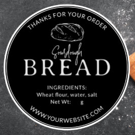 Black Bakery Sourdough Brot Danke Sticker