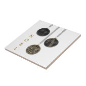 Black Ball Weihnachtsschmuck Fliese (Seite)