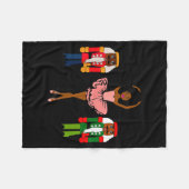 Black Ballerina Christmas Black Nutcracker Xmas Af Fleecedecke (Vorderseite (Horizontal))
