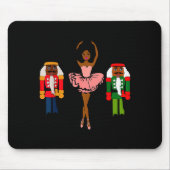 Black Ballerina Christmas Black Nutcracker Xmas Af Mousepad (Vorne)
