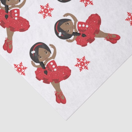Black Ballerina in Red Tutu Tissue Seidenpapier (Detail)