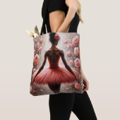 Black Ballerina in Red Tutu with Roses Afrocentric Tasche (Von Nahem)